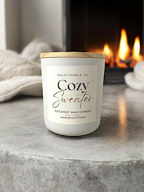 12 oz Fall Candles Coconut Wax Candle by Halo Candle Co..