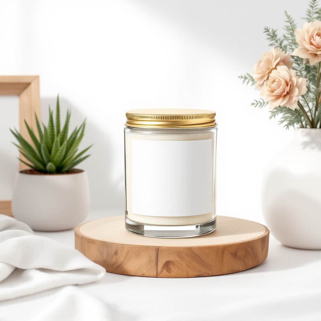 7 oz White Label Candles Coconut Wax Candle by Halo Candle Co..