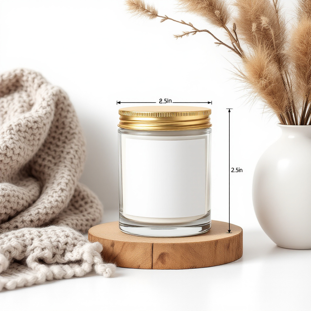 7 oz White Label Candles Coconut Wax Candle by Halo Candle Co..