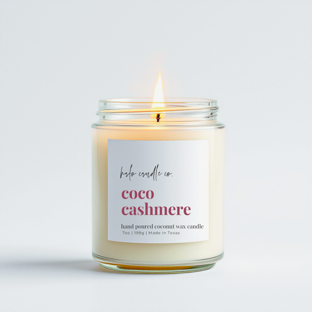 Coco Cashmere Candle – 7 oz | Hand‑Poured Coconut Wax, Soft Cocoa & Cashmere
