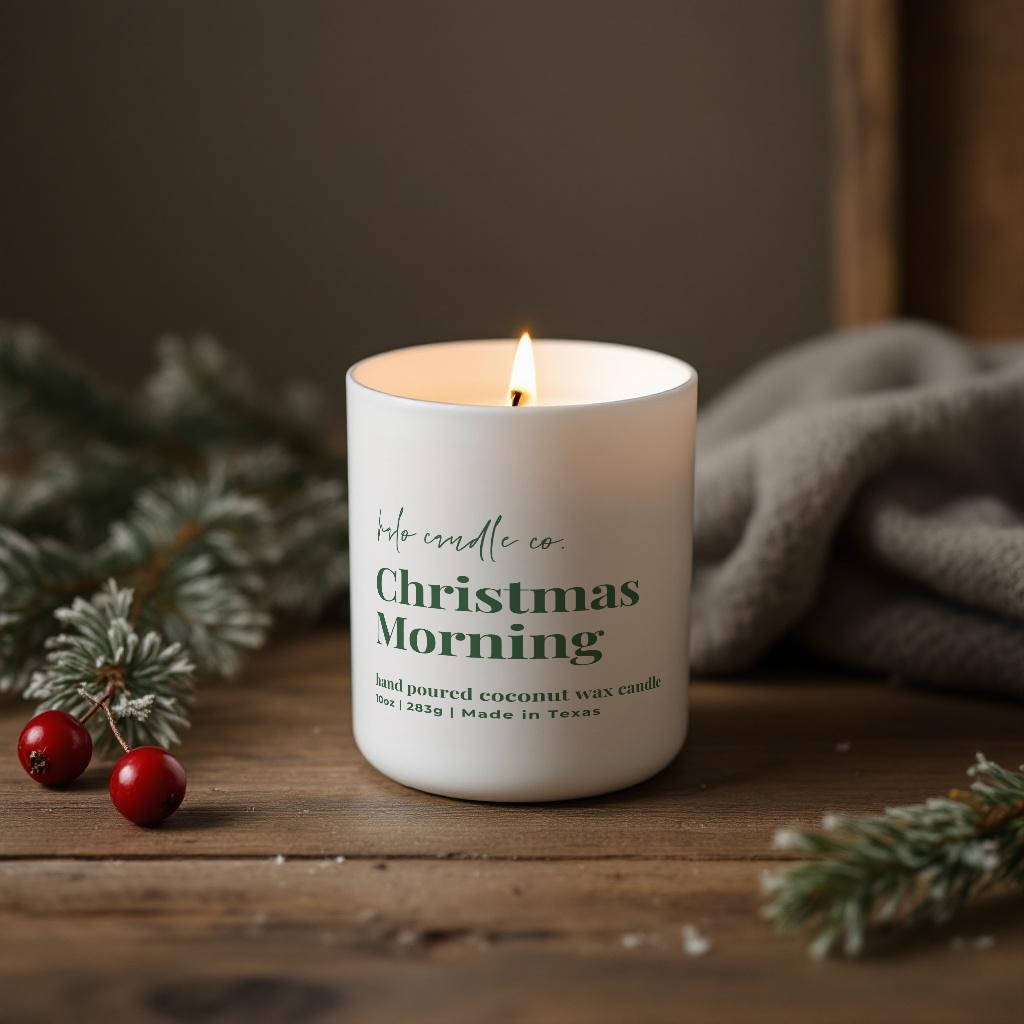 10 oz Christmas Candle - Premium Coconut Wax Holiday Candle All Products Halo Candle Co.