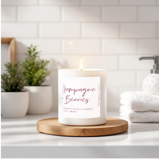 Champagne & BerriesCandle – 10 oz | Coconut Wax, Sparkling Citrus & Berries
