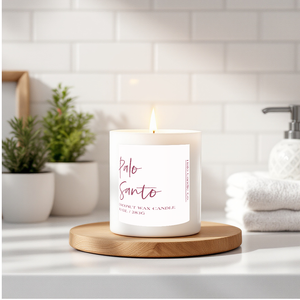 Palo Santo Candle – 10 oz | Coconut Wax, Earthy Wood & Smoked Resin
