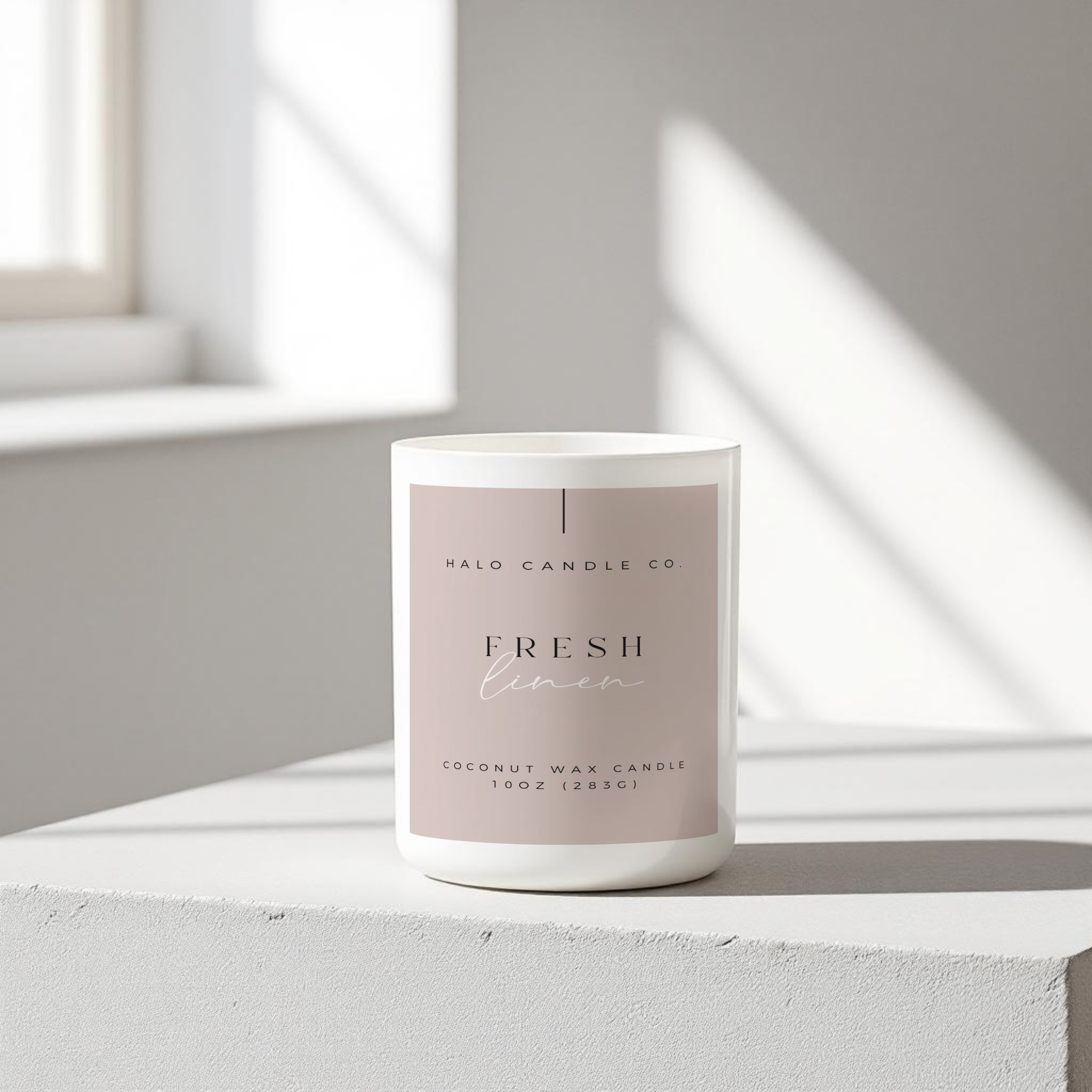 Fresh Linen Candle – 10 oz | Coconut Wax, Clean Cotton & Soft Musk