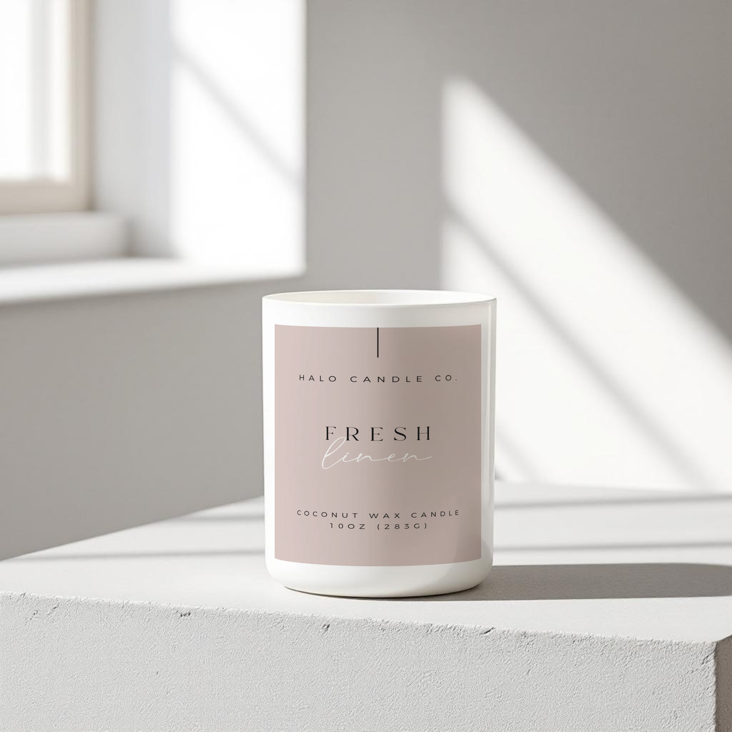 Fresh Linen Candle – 10 oz | Coconut Wax, Clean Cotton & Soft Musk
