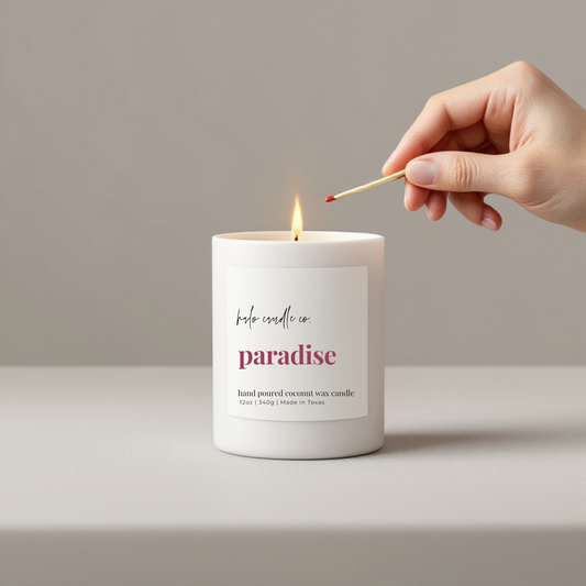 Paradise Candle – 12 oz | Coconut Wax, Volcano-Inspired Tropical Scent
