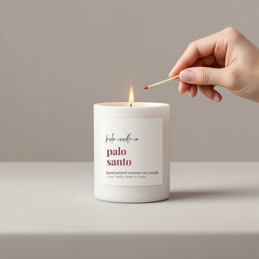 Palo Santo Candle – 12 oz | Coconut Wax, Earthy Wood & Smoked Resin