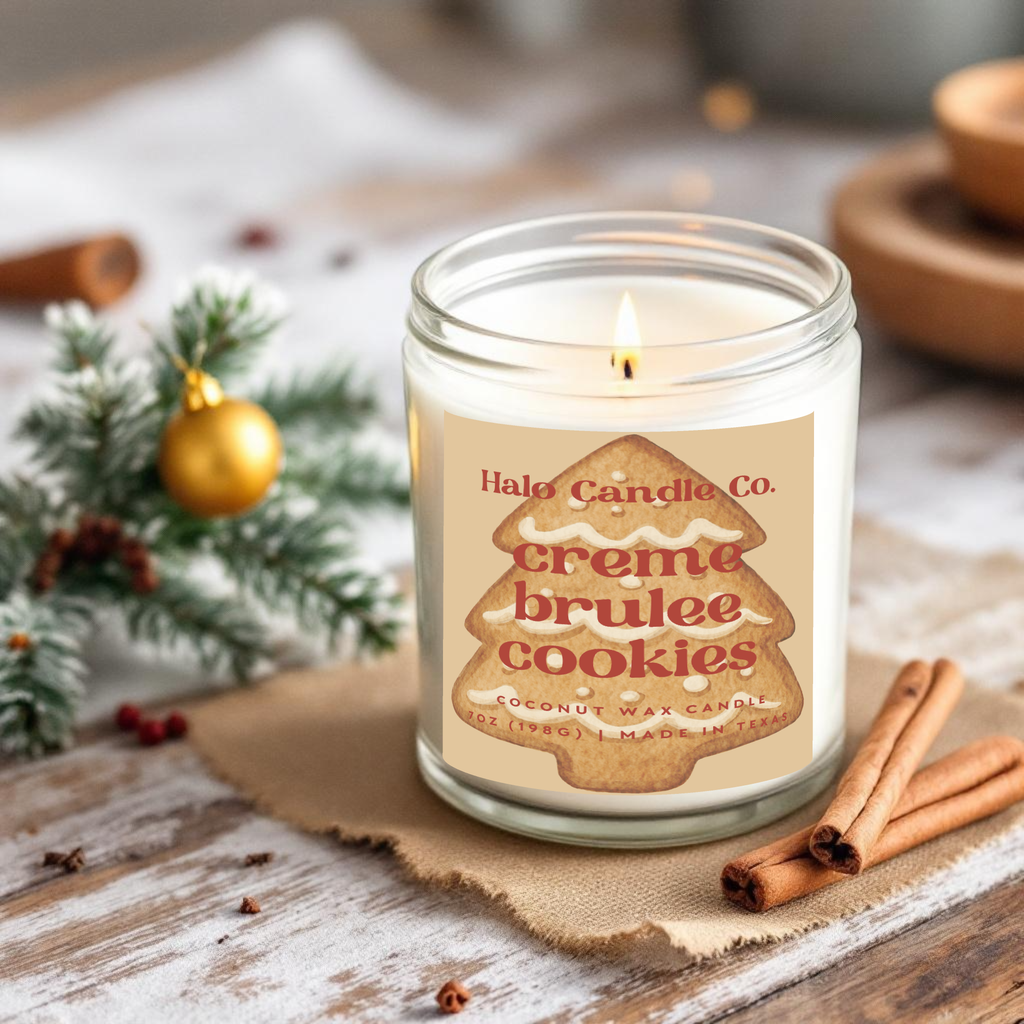 7 oz Christmas Candle - Premium Coconut Wax Holiday Candle scented candle All Products Halo Candle Co.