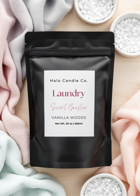 Laundry Scent Booster Coconut Wax Candle by Halo Candle Co..