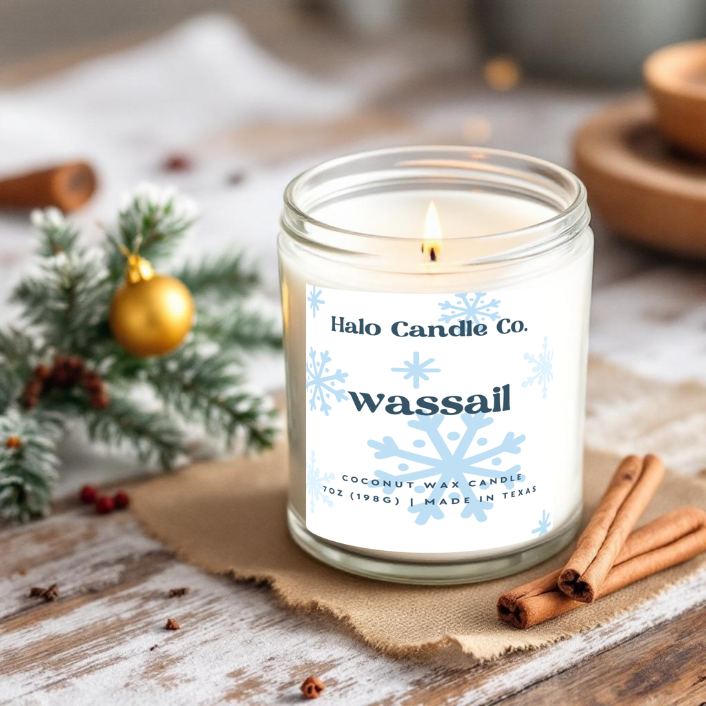 7 oz Christmas Candle - Premium Coconut Wax Holiday Candle scented candle All Products Halo Candle Co.