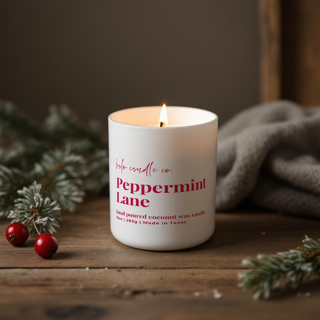 10 oz Christmas Candle - Premium Coconut Wax Holiday Candle All Products Halo Candle Co.