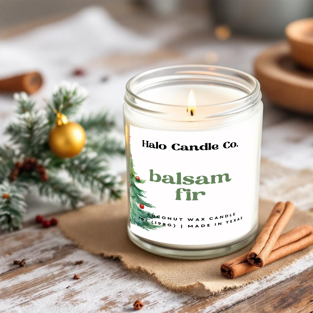 7 oz Christmas Candle - Premium Coconut Wax Holiday Candle scented candle All Products Halo Candle Co.