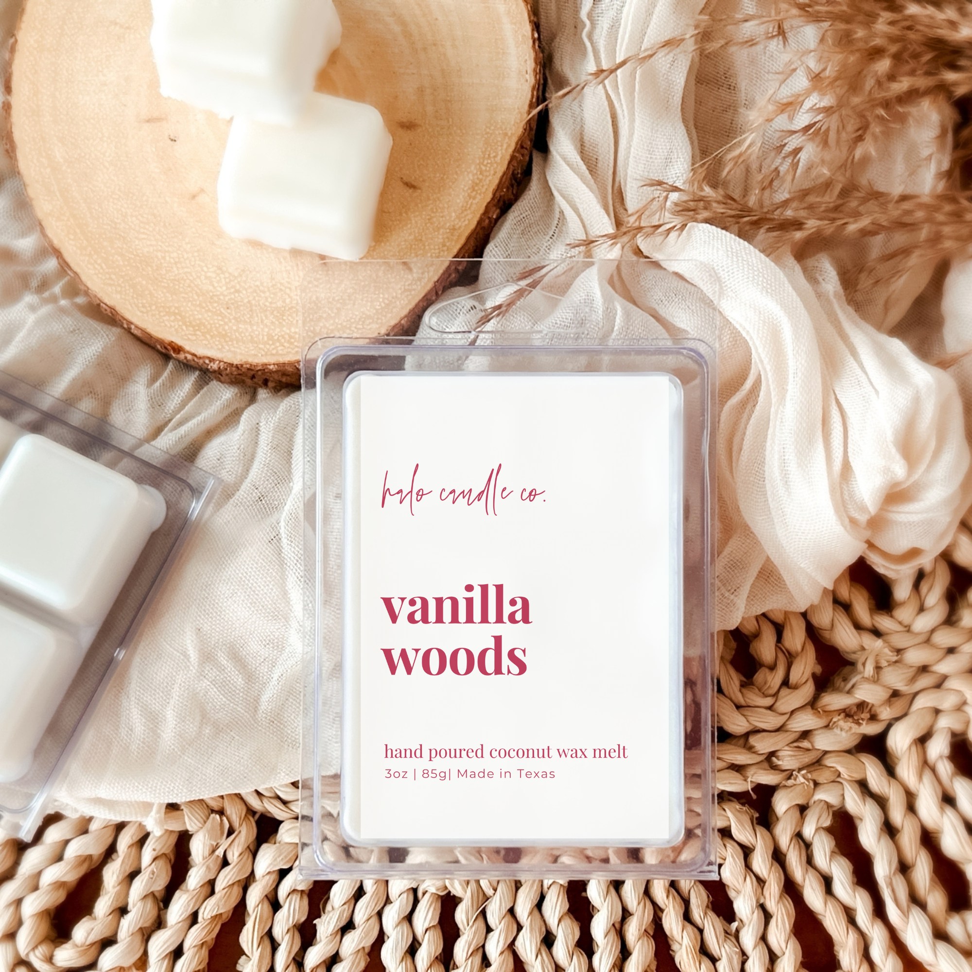 Wax Melts Coconut Wax Candle by Halo Candle Co..