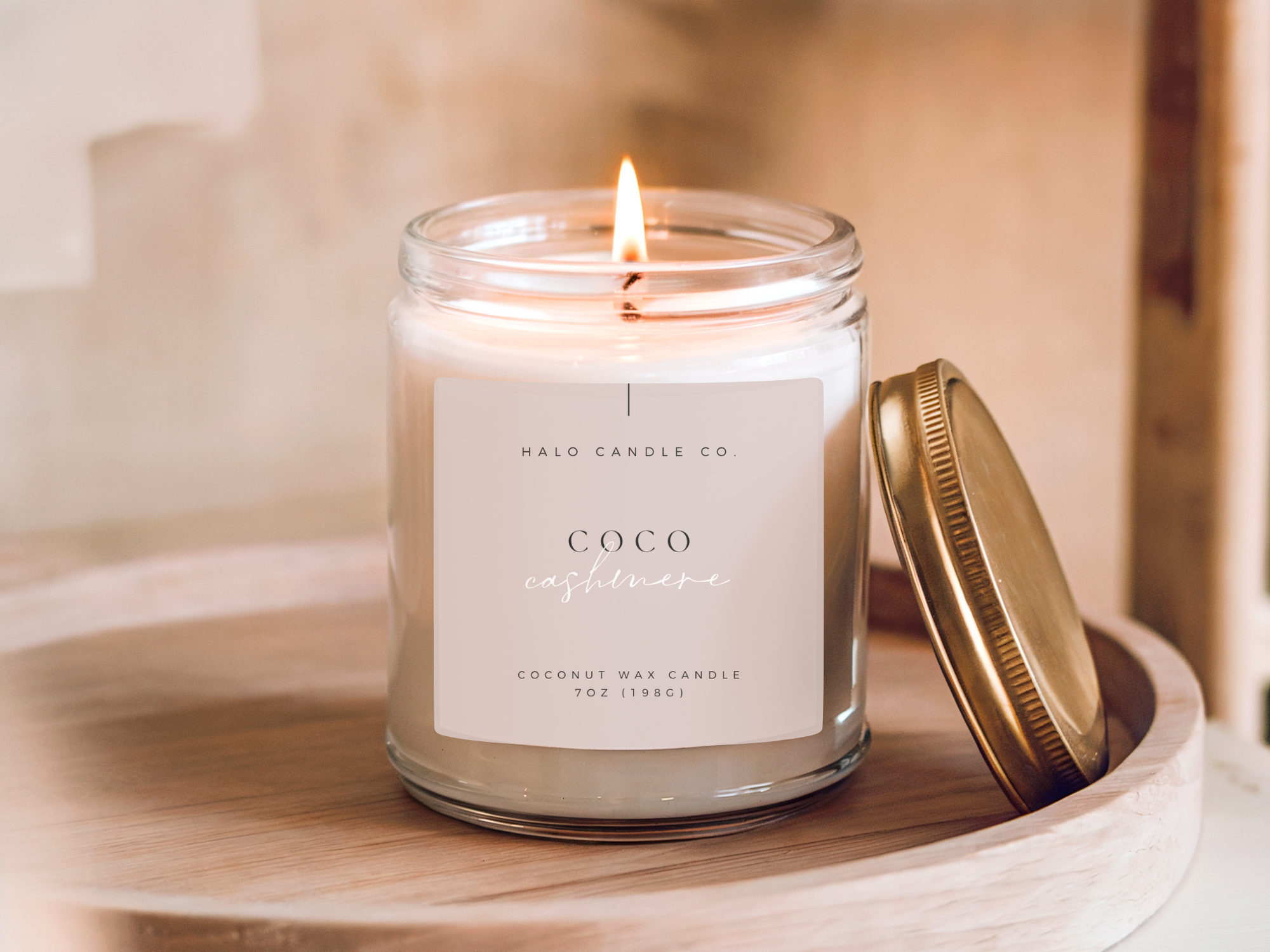 Coco Cashmere Candle – 7 oz | Hand-Poured Coconut Wax, Soft Cocoa & Cashmere