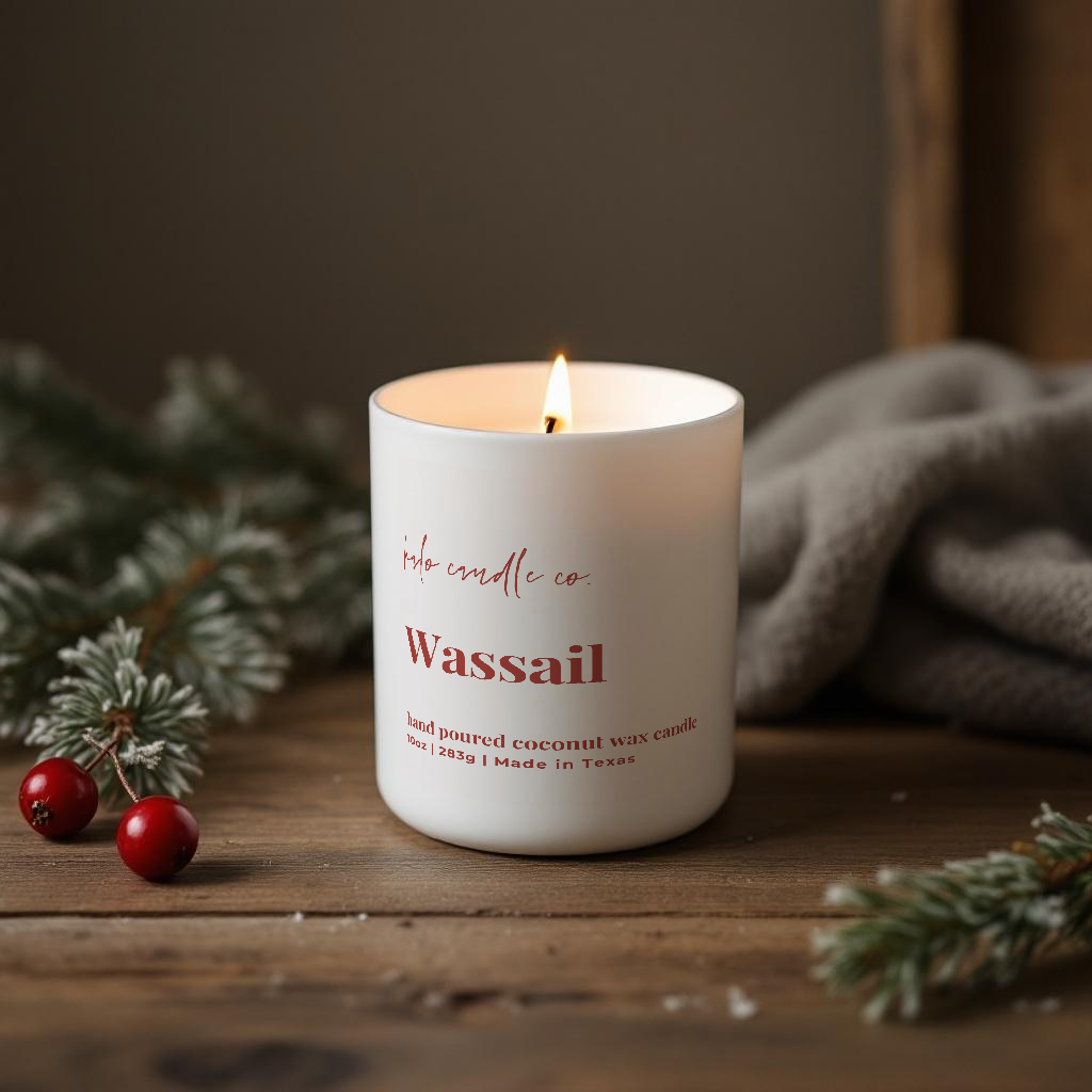 10 oz Christmas Candle - Premium Coconut Wax Holiday Candle All Products Halo Candle Co.