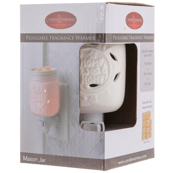 White Mason Jar Plug In Fragrance Warmer